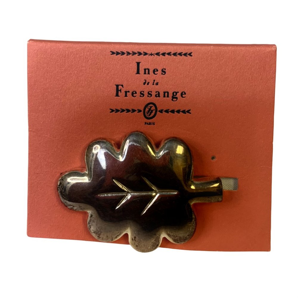 Ines de la Fressange Silver Leaf Brooch